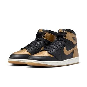 Jordan 1 Retro High OG ‘Black Metallic Gold’ Sz 14